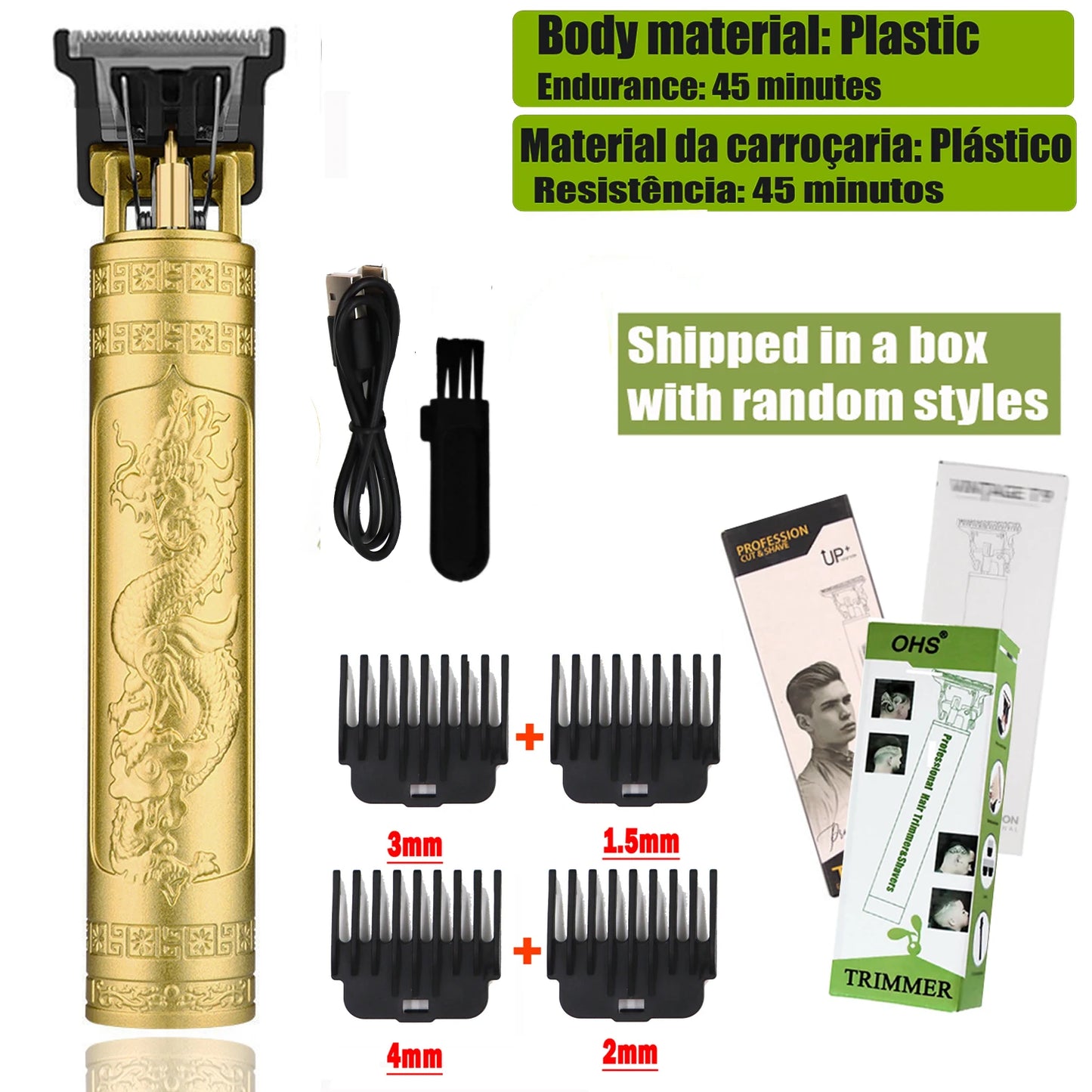 T9 Electric Hair Clipper & Beard Trimmer — 0mm Precision Body Hair Shaver for Men, Professional Haircut & Grooming