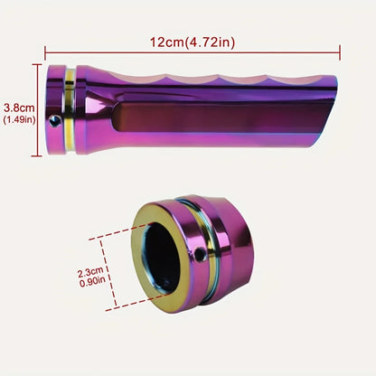 Universal Aluminum Alloy Car Handbrake Handle Sleeve - Seven-Color Gear Shift & Handbrake Rod Cover