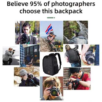 Outdoor Camera Backpack – Waterproof Digital Shoulder Bag for DSLR – Fits Canon, Nikon, Sony – Photo Knapsack Case