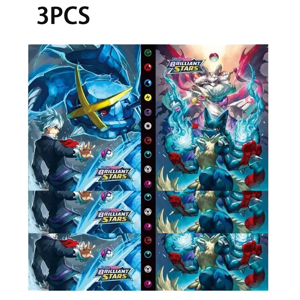 Pokémon Trading Card Binder - 4-Grid Collectible Card Album Holder for Kids and Trading Card Collections