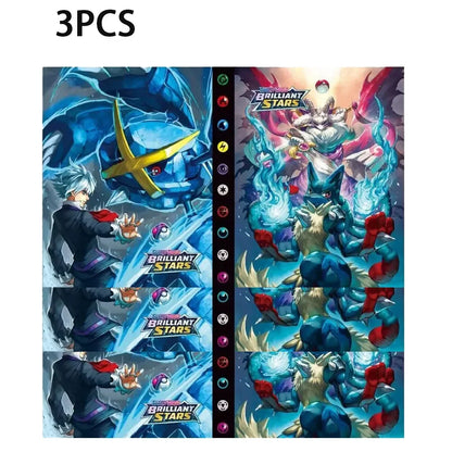 Pokémon Trading Card Binder - 4-Grid Collectible Card Album Holder for Kids and Trading Card Collections