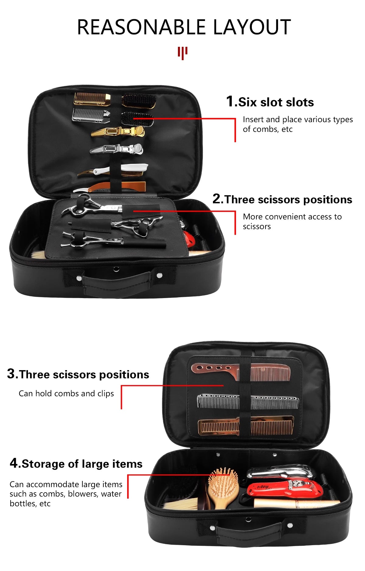 Salon Barber Tool Storage Bag — Portable Scissor & Makeup Case for Beauty and Hair Product Organization