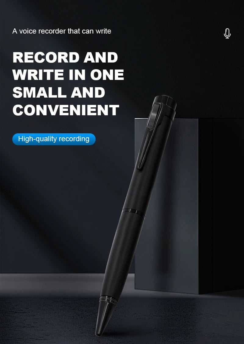 Digital Voice Recorder Pen – 8GB/16GB/32GB/64GB Professional Audio Recorder with Noise Reduction for Business Meetings