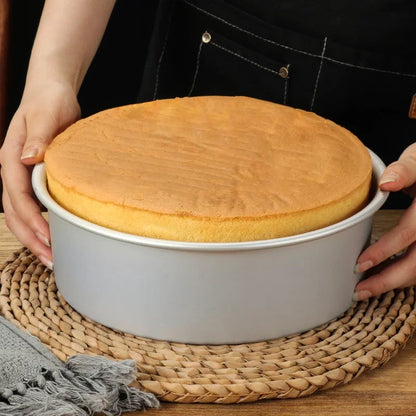 4-12 Inch Aluminum Round Cake Bakeware: Solid Bottom Chiffon Cake Die - Home Baking Mold Pan Tin for Cake Enthusiasts