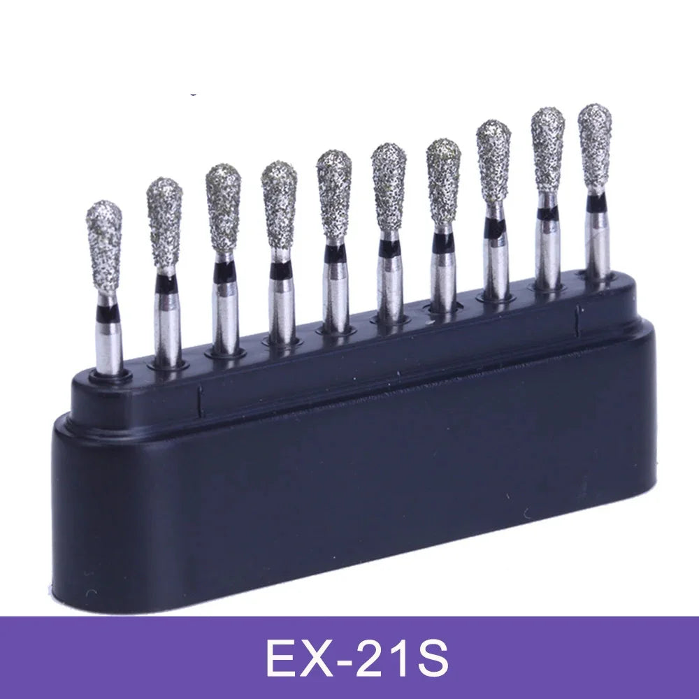 AZDENT Dental Diamond Burs Kit – Multiple Models with Black Storage Box for High-Speed Handpiece