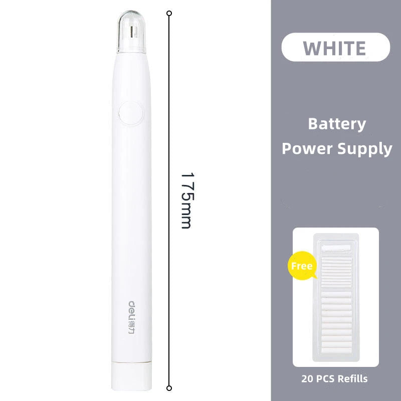 Electric Rubber Eraser Pen by Deli — Adjustable Auto Eraser for Writing, Sketching, and Drawing