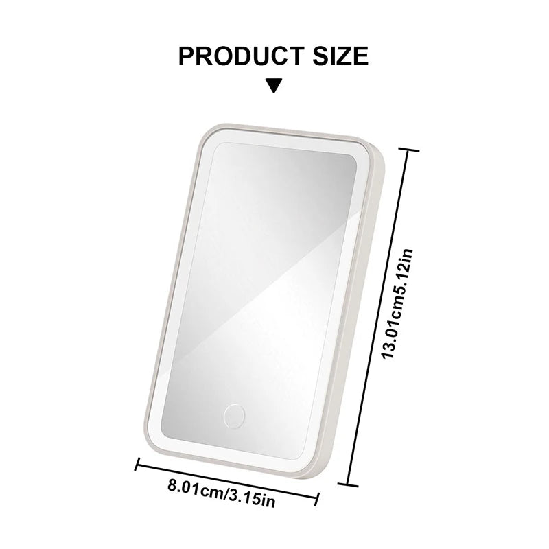 SEAMETAL Rechargeable LED Makeup Mirror : Car Interior Sun Visor Plate for Girls & Women - Universal Vanity Mirror with Fill Light