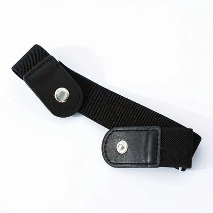 2pcs/set No Buckle Elastic Belt - Unisex Stretch Belt for Pants, Jeans - Casual, Buckle-Free, Adjustable, Invisible Belt for Women/Men