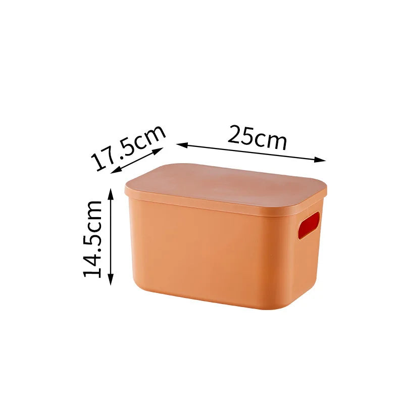 Plastic Storage Box Organizer – Stackable Colorful Baskets for Jewelry, Lipstick, Toys, Underwear & Desktop Snacks