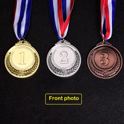 3-Piece Gold, Silver and Bronze Winner Medals - Sports Day Competition Awards for Adults, Kids, Outdoor Games, and Souvenirs