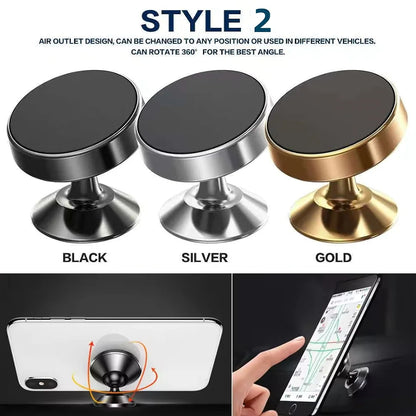Universal Magnetic Car Phone Holder — Dashboard & Wall Mount Stand for iPhone, Xiaomi, Huawei, Samsung