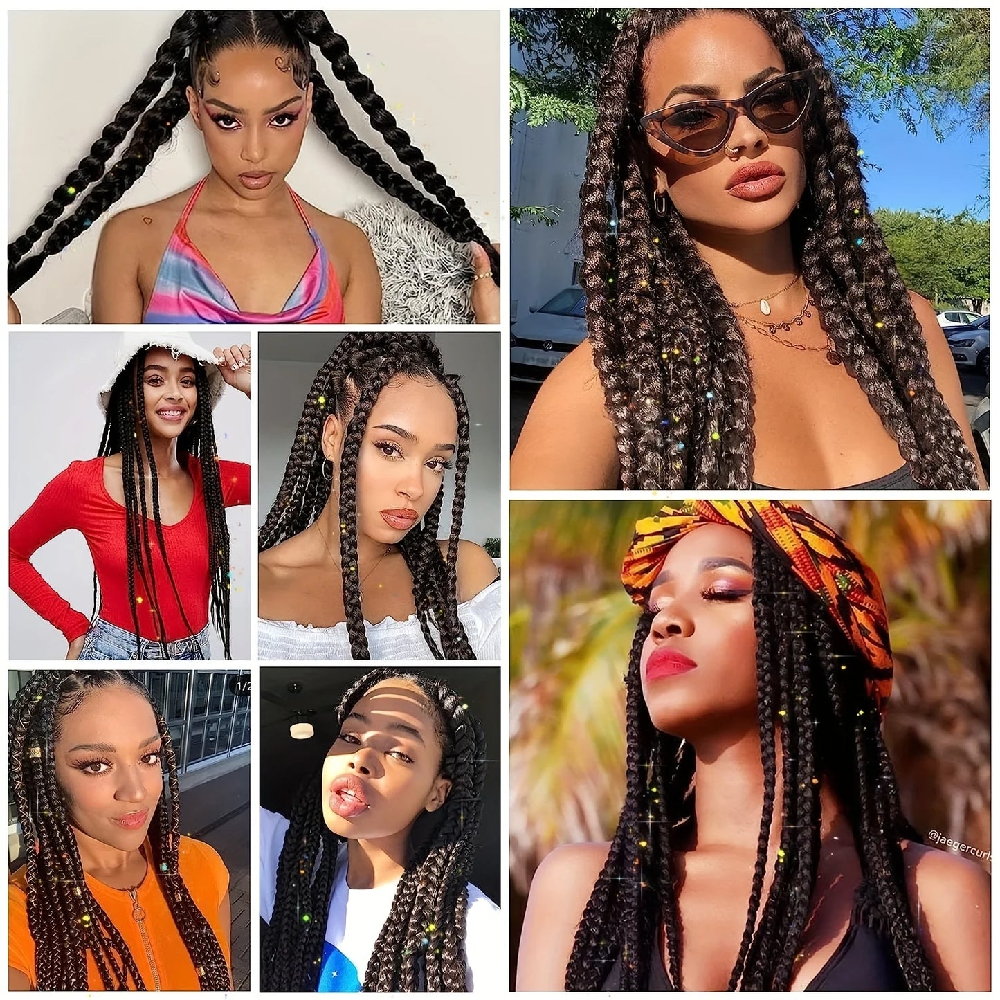 Purple, Pink & White Ombre Straight Braids – Hair Tinsel Festival Rave Extensions for Girls, Crazy Hair Day Braids