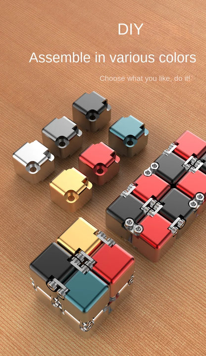 Fashion Metal Infinite Magic Cube – Upgraded Disassembled Intelligence & Decompression Toy