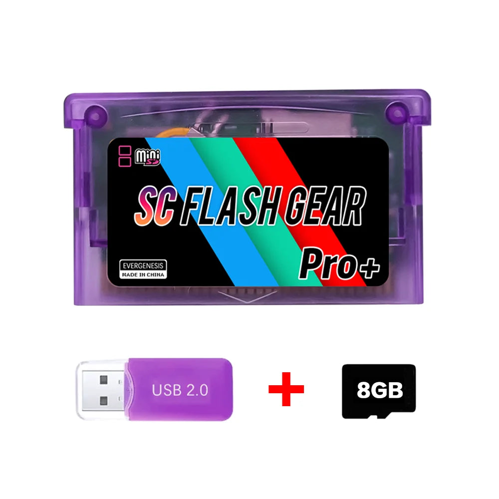 SCFW V1.5 Mini 1000+ in 1 Flash GBA Card – GBA/GBC/GB/NES with Adapter & 8GB TF Card