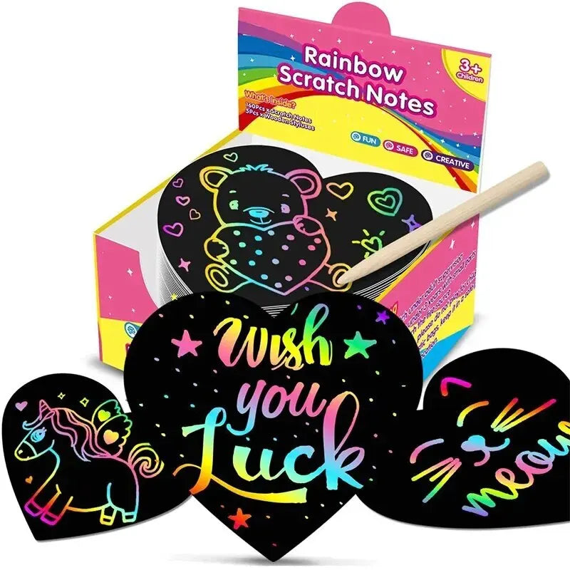 Dazzling Scratch Painting Kit – Parent-Child Interactive Handmade Art & Note Cards