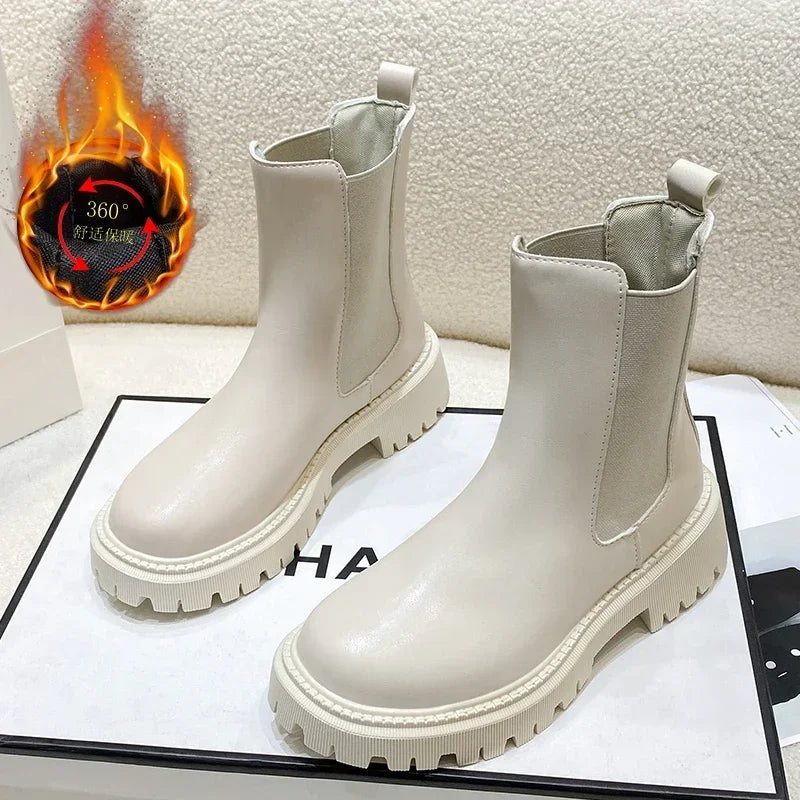 2024 Chelsea Boots – New Thick-Soled Women's Short Boots, Fashionable Autumn & Winter Shoes