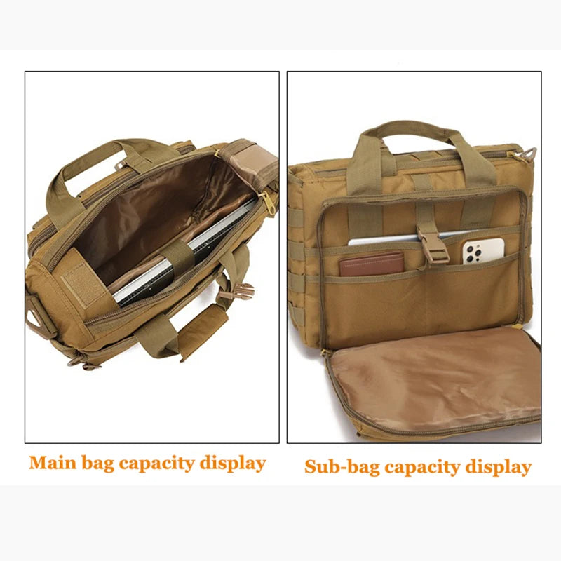 New Strategic Nylon Backpack – Multifunctional Messenger Shoulder Bag, Wear-Resistant Laptop Briefcase for Outdoor Climbing