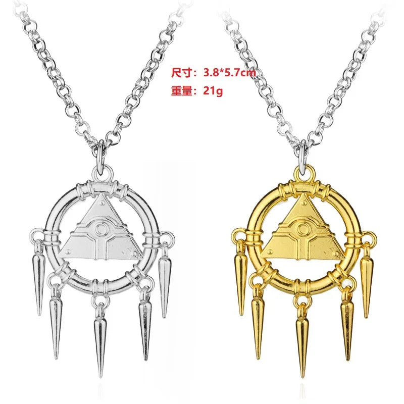 Yu-Gi-Oh! Yugi Muto Keychain - 3D Millennium Puzzle & Millennium Wheel Pendant