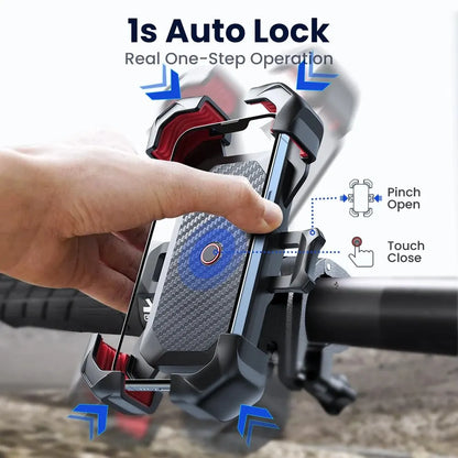 Joyroom Bike Phone Holder: 360° Universal Bicycle Mount for 4.7-7 Inch Phones - Shockproof Bracket, GPS Clip, Mobile Stand