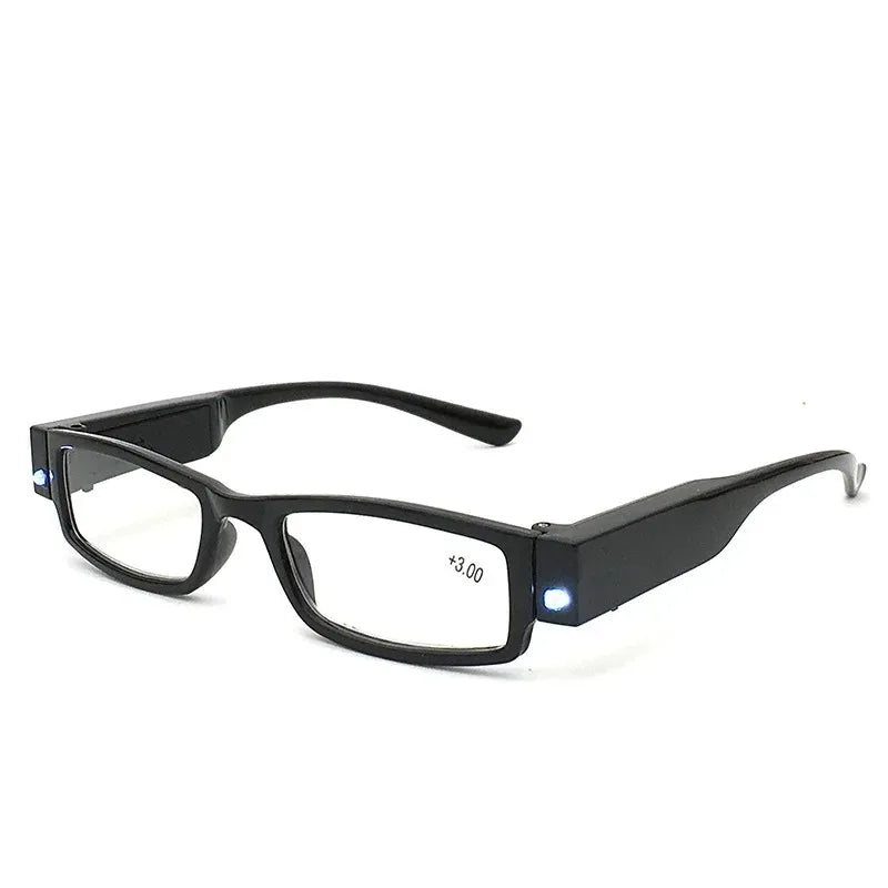 2021 LED Light Reading Glasses – Full Frame Fashion Eyewear for Men & Women, +1.0 to +4.0 Diopters