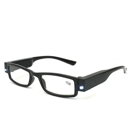 2021 LED Light Reading Glasses – Full Frame Fashion Eyewear for Men & Women, +1.0 to +4.0 Diopters