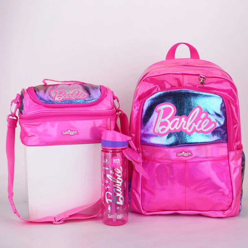 Genuine Australia Smiggle School Bag for Kids - Includes Pen Case, Lunch Bag, and Double Shoulder Backpack, Ideal Gift for Girls