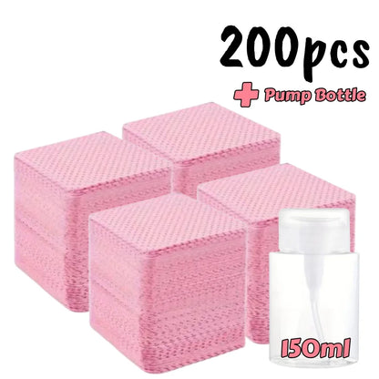 Lint-Free Nail Wipes - Aluminum-Free Gel Cleansing Tissues & Nail Polish Remover Pads for Nail Art Beauty Care