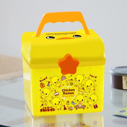 Cute Cartoon Kids Storage Box - Double Layer Portable Plastic Organizer for Toys, Crayons, Snacks & Building Blocks
