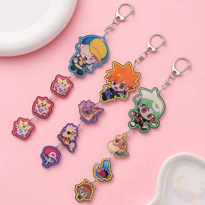 Anime Acrylic Keychain – Cute Cartoon Car Bag Pendant, Creative Gift for Friends & Fans, Fun Keyring Charm