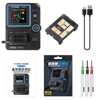 FNIRSI LCR-P1 Multifunctional Transistor Tester & LCR ESR Multimeter for Diodes, Capacitance, Resistance