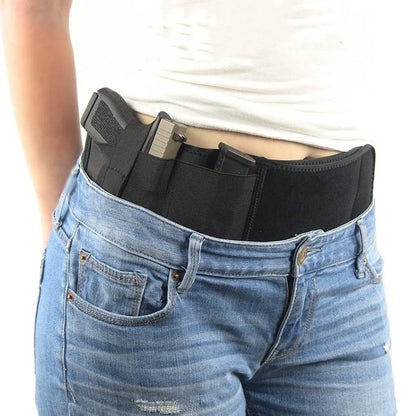 Tactical Concealed Carry Belly Holster Waist Band Belt – Portable Hidden Gun Holster for Outdoor Hunting & Self Defense