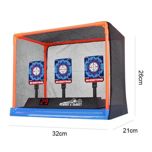 Electric Auto-Reset Nerf Gun Target with Sound & Light – High Precision Shooting Game for Kids