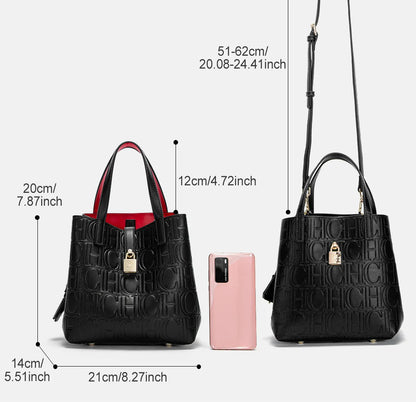 CHCH Women's Tote Bag - New Steel Embossed Handheld Bun Shopping Bag for Mothers