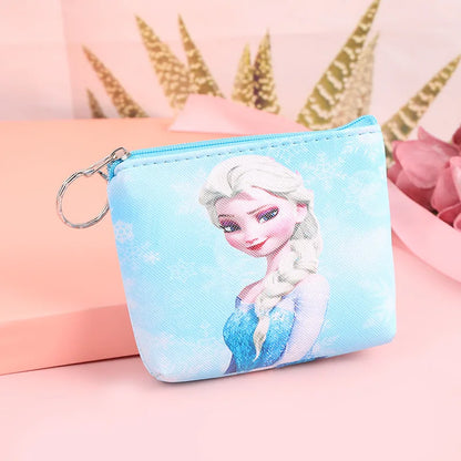 Disney Frozen Elsa & Sofia Coin Purse – Kawaii Princess Cartoon PU Wallet for Kids Gifts