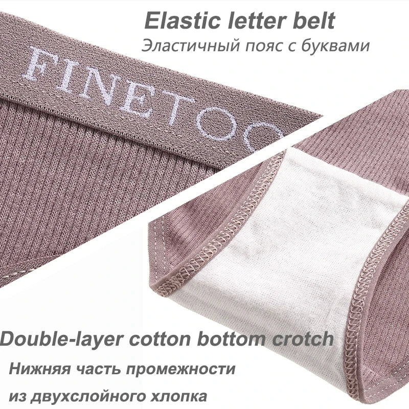 5-Pack Women’s Cotton Panties – Sexy Comfort Briefs with Letter Print & Waistband (M-XXL)