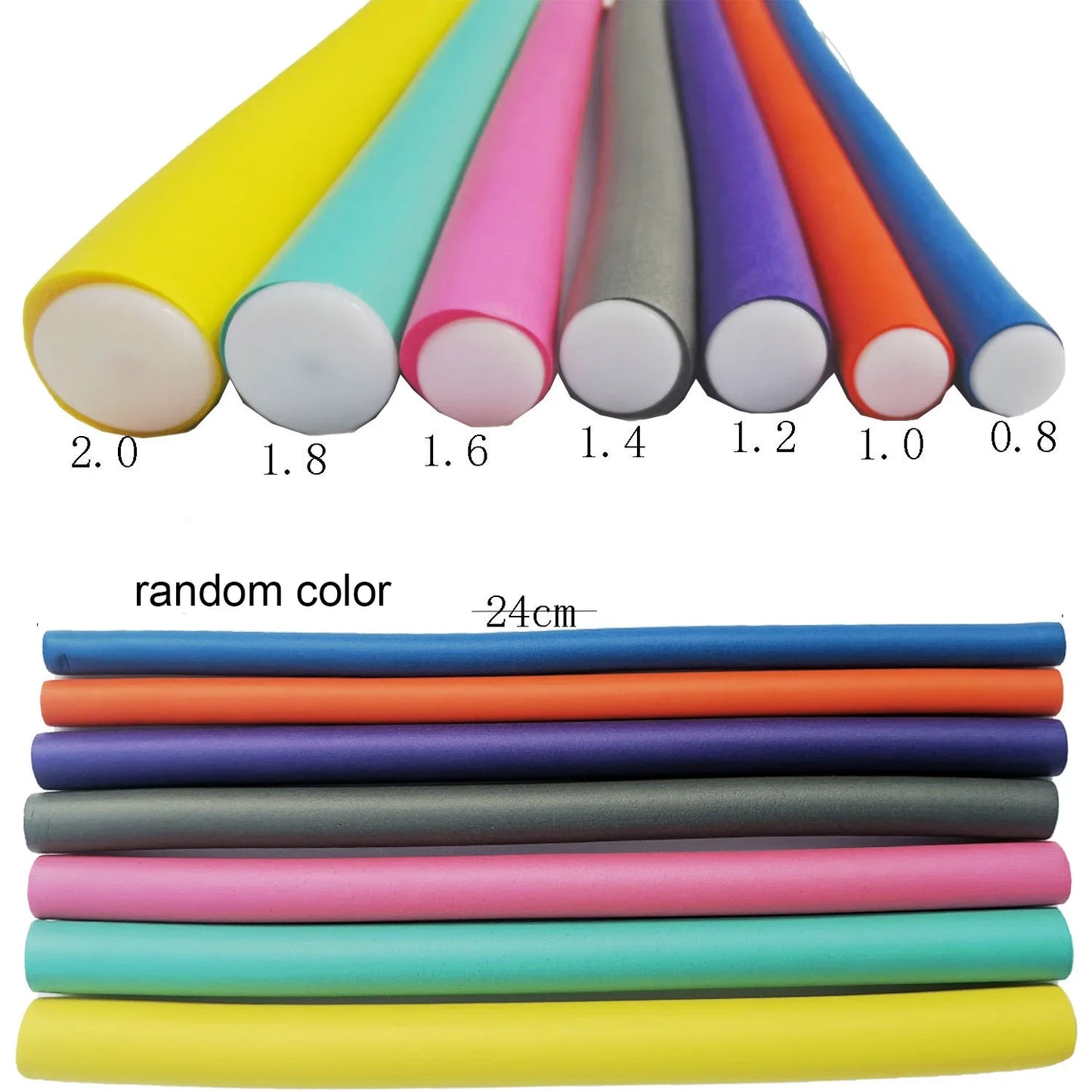 10PCS Flexible Hair Curling Rods – Soft Foam Bendy Twist Curls, No Heat Flexi Rollers for Hair Styling
