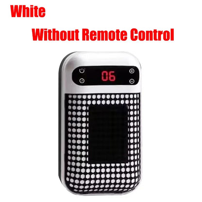 Portable Plug-In Wall Outlet Heater - Compact Electric Space Heater with Remote Control for Bathroom, Bedroom & Home Use