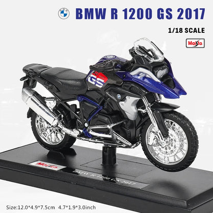 Maisto 1:18 Alloy Motorcycle Model – Yamaha MT-07/MT-10, Ducati, Kawasaki, KTM, Suzuki, BMW