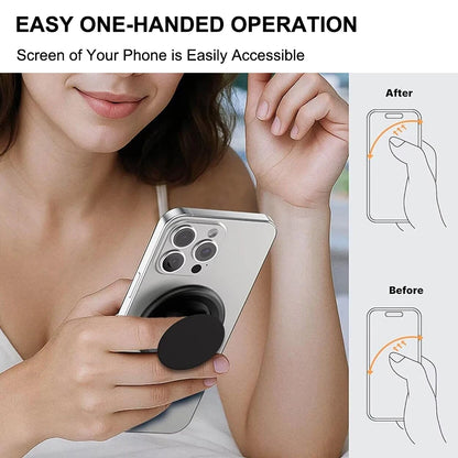 MagSafe Magnetic Phone Grip and Stand - Collapsible Grip Holder for Smartphones, Tablets, and Kindle Devices