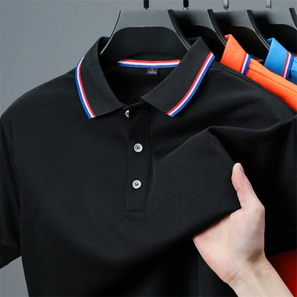 Men's Casual Polo Shirt - 2026 Solid Color Short Sleeve Summer Fashion Top