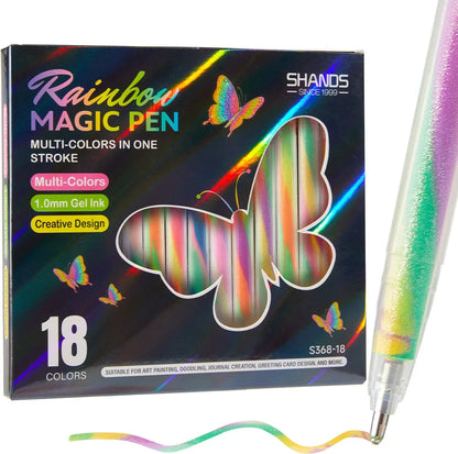 6/12/18-Piece Glitter Gel Highlighter Pen Set - 1.2mm Vibrant Color Pens for Journals, DIY Crafts and Greeting Cards