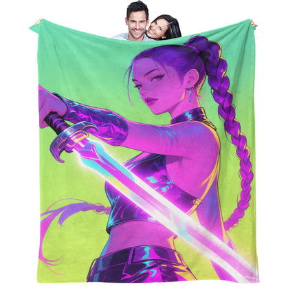 K-Pop Demon Hunters Flannel Blanket – 31 Styles Anime Throw for Home, Travel & Camping Fan Gift