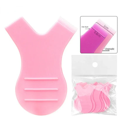 10pcs Reusable Eyelash Brushes – Y Shape Comb for Lash Lifting, Curling & Extension Perm Tools