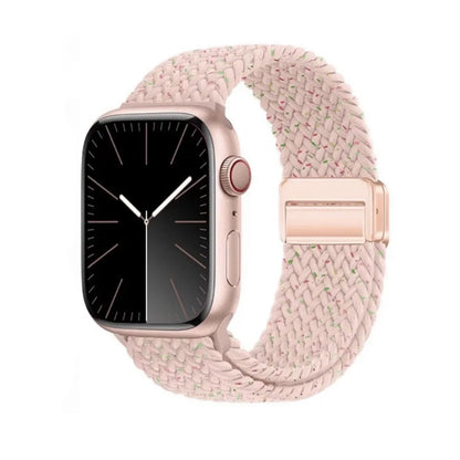 Nylon Braided Watch Band for Apple Watch – Compatible with Series SE, 3–10 & Ultra (38–49mm Adjustable Sport Strap)