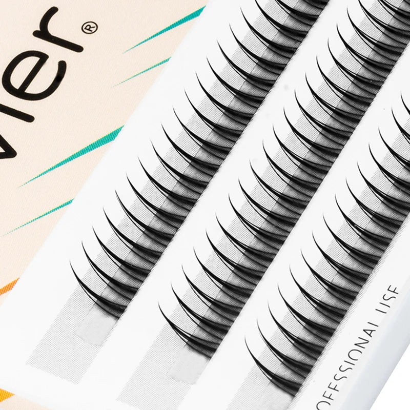 Clavier Vintage A-Shape Individual Eyelash Clusters – High-Quality Synthetic Silk Lash Extensions for Natural Look