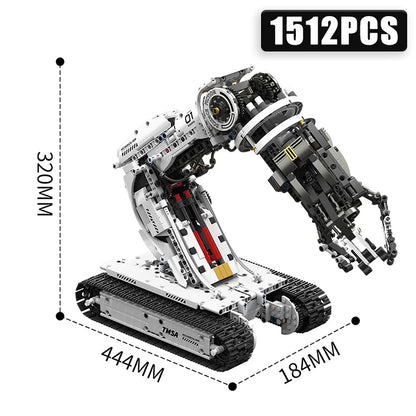 Technical 1512PCS Science Fiction Robotic Arm Building Blocks Set – High-Tech Engineering Car Bricks Toy for Kids & Adults STEM Educational Gift