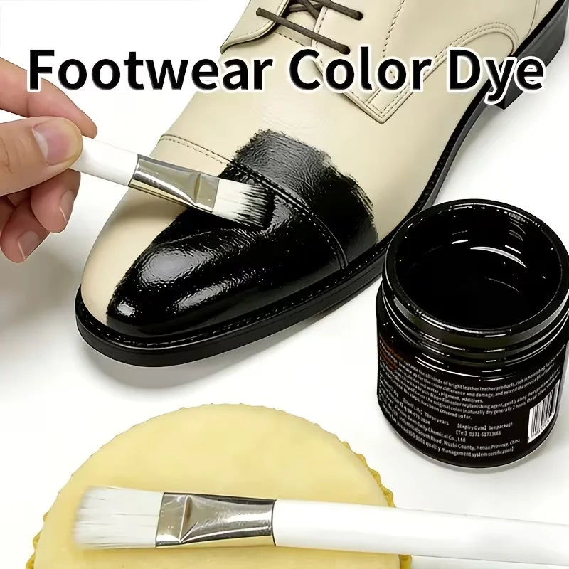 Brown Leather Recoloring Balm 30g - Leather Dye for Shoes, Furniture, Bags, and Accessories