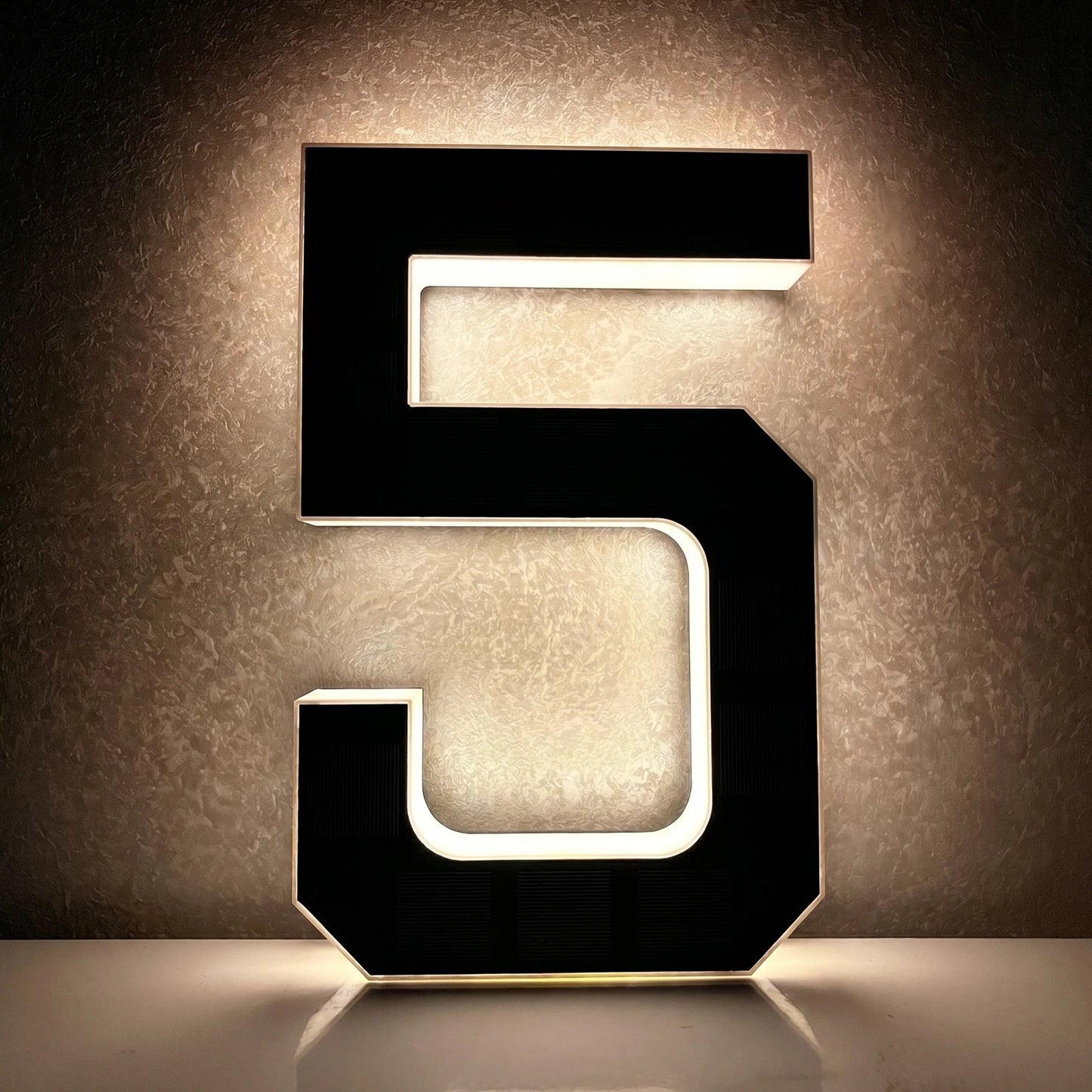 Solar LED House Number Light - Waterproof Light-Up Address Sign for Outdoor Home Decor