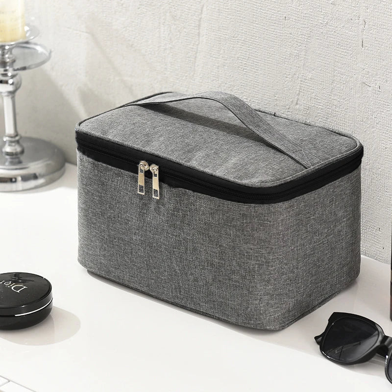 Men’s Business Travel Toiletry Bag – Double-Layer Large Capacity Cosmetic & Storage Handbag, Oxford Cloth