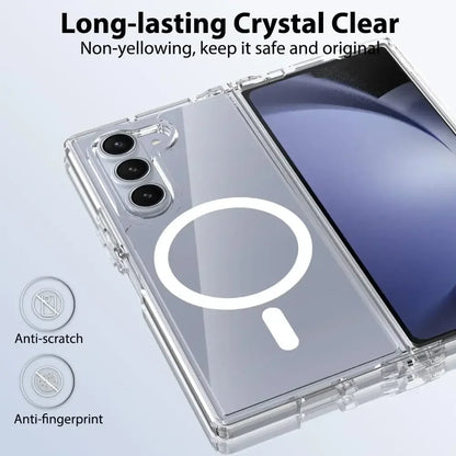 Clear Magnetic Shockproof Case for Samsung Galaxy Z Fold 6 – Magsafe Wireless Charging Compatible Cover